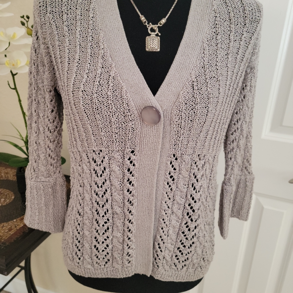 SOLD Grey 3/4 Bell Sleeve Cardigan SOLD